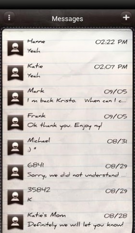 GO SMS NotePad Theme